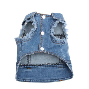 Dogs and Cats Jeans Coat Jacket Towable Denim Vest Cat Puppy Spring/Autumn Clothes Apparel