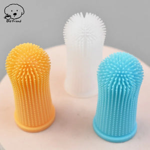 2 Pcs Pet Silicone Finger Brush Portable Pet Mouth Cleaning Finger Toothbrush Chien Accessoires Pour Chiens Pet Products