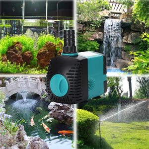 Ultra-Quiet 3-60W Submersible Water Fountain Pump Filter Fish Pond Aquarium Water Pump Tank Fountain EU US 220V-240V