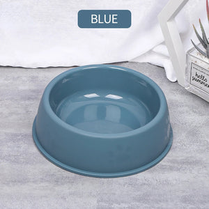 High Quality Solid Color Pet Bowls Candy-Colored Lightweight Plastic Single Bowl Small Dog Cat Pet Bowl Pet Feeding Water Tools