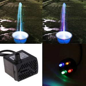 Aquarium 220V 3W Submersible Water Pump LED Fish Tank Fountain Fish Pond Tank EU Plug Aquario Water Pumps Fish Aquatic Pet Kit