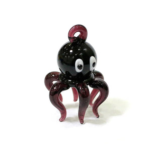 Cute Tiny Octopus Murano Glass Charm Pendant Aquarium Decor Marine Animal Statue Ornaments Female DIY Jewelry Making Accessories