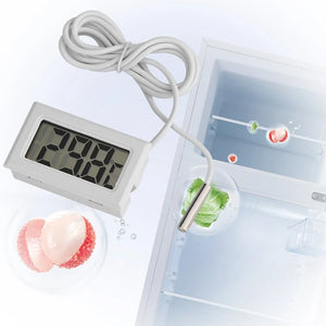 Mini LCD Digital Thermometer with Waterproof Probe Convenient Temperature Sensor for Fish Tank Fridge Aquarium Indoor Outdoor