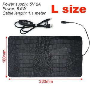 USB Heating Pad Electric Blanket Pet Reptile Heat Mat Warm Adjustable Temperature Controller Incubator Warming Pad Heat Tools