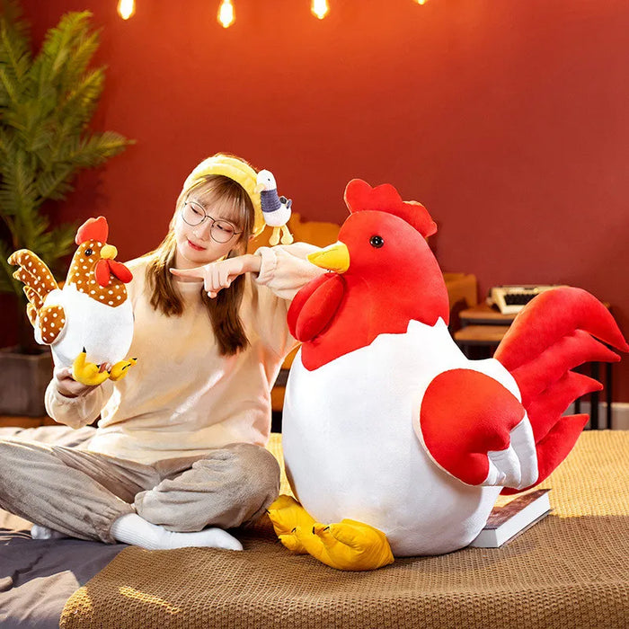 Realistic Rooster Chicken Plush Toys Stuffed Animal Plush Doll Kawaii Gifts for Kids Hug Toys Lovely Room Decoration Toy