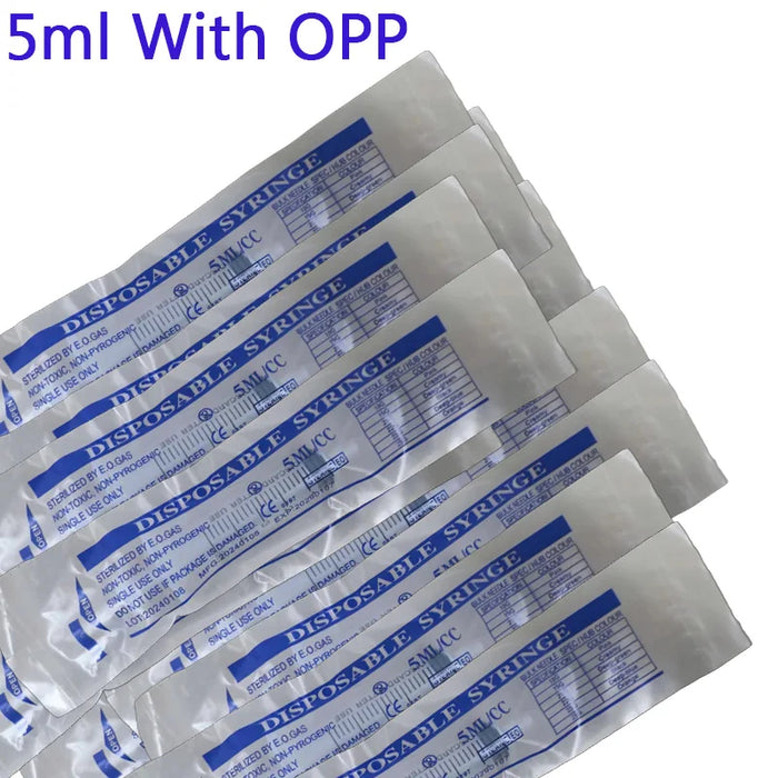 No needle 5ml Syringe Plastic Reusable With OPP Health 5/10/20/50/100Pcs Measuring Cat Pet Feeding 5ML Nutrient Syringe Tools