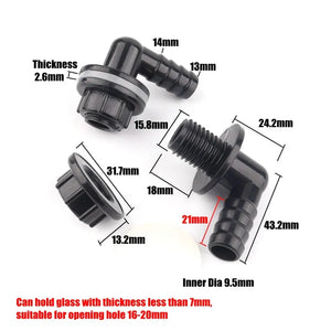 1pc 3/8" -14mm Aquarium Fish Tank Hose Joints Aquatic Pet Water Tank 90 Degree Elbow Drainage Water Pipe Drain Connectors