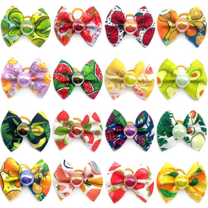 10/20/30pcs Summer Fruit Style Pet Supplies Dog Hair Bows Small Dog Hair Accessories Dog Hair Bows Yorkshire Dog Grooming Bows