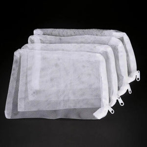 Aquarium Filter Mesh Net Bag Fish Tank Pond Filtration Media Zippered Pouch Aquatic Pet Fish Supplies