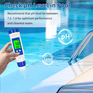 Smart 5 in 1 Salinity EC TDS Temp pH Meter Bluetooth Water Quality PH Tester APP Control for Aquarium Swimming Pool Fish Tank