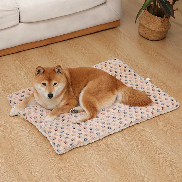 MADDEN Soft Fleece Pet Blanket Double-sided Thickened Pet Sleeping Mat Carpet Warm Cat Dog Bed Mat Home Portable Washable Pets C