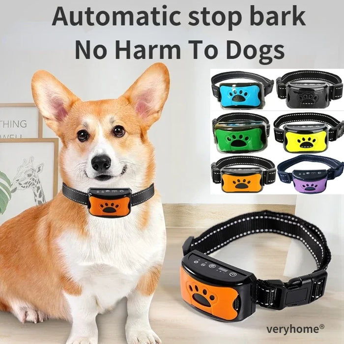 Pet Dog Anti Barking Device USB Electric Ultrasonic Dogs Training Collar Dog Stop Barking Vibration Anti Bark Collar Dropship