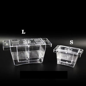 Transparent Acrylic Fish Tank Double Layer Breeding Isolation Box Aquarium Hatchery Incubator Holder