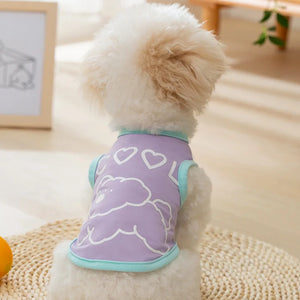 Spring and Summer Dog Feet Cool and Breathable Thin Cool Bear Cool Coat Tank Top Cat Teddy Pet Clothes Cooling Vest for Dog