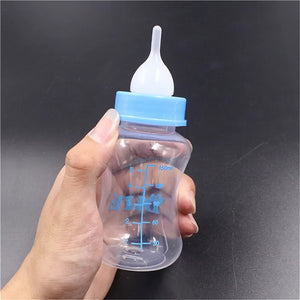 Plastic Pet Cat Puppy Dog Baby Animal Feeding Bottle with Spare Nipple and Brush Set Dog Cat Feeders Pet Health Water Bottle