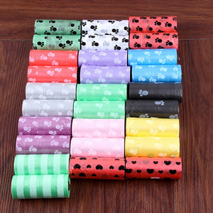 1/10/30 Rolls Printing Dog Poop Bag Pet Poop Bags Dog Cat Waste Pick Up Clean Bag For Puppy Dogs Random Color Pet Supplies