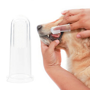 Super Soft Pet Finger Toothbrush Dog Brush Bad Breath Tartar Teeth Care Tool Dog Pet Cat Cleaning Brush Bad Breath Care Supplies