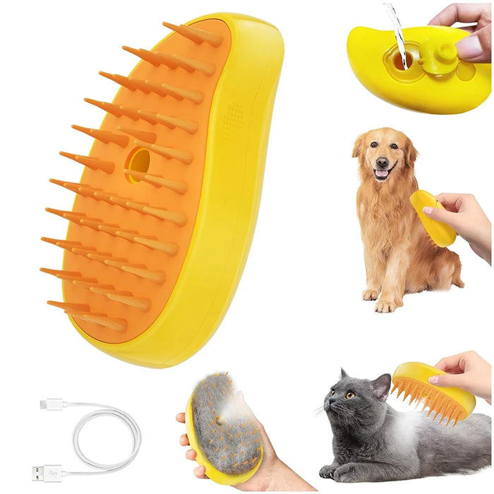 Cat Steam Brush Steamy Dog Comb 3 in 1 Electric Spray Pet Hair Brushes for Dogs Cats Massage Grooming Supplies Hair Removal Comb