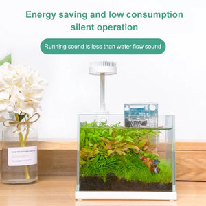 Aquarium Fish Tank Waterfall Hang on External Oxygen Pump Water Filter Pure Water Quality for Small Fish Tank Accessories 2.5W