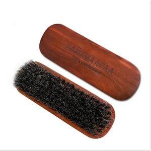 Real Horse Hair Brush Men Shoe Boot Polish Natural Leather Soft Polishing Tool Shoe Cleaning Brush for Suede Nubuck Boot Cleaner