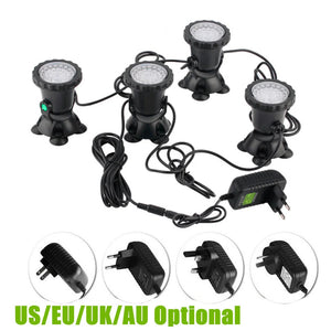 Waterproof RGB LED Underwater Light 36leds Swimming Pool Fountains Pond Water Garden Aquarium Underwater Spot Light Lamp