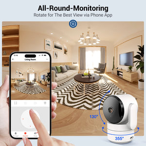 Tuya 1080P Wifi Camera Indoor 360 PTZ Pet Baby Monitor IR Night Vision Ai Detect P2P Surveillance IP Cameras with Google Alexa