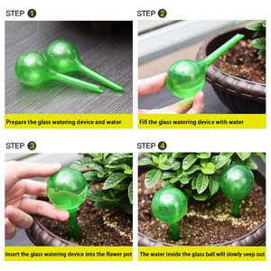 5pcs Automatic Plant Water Feeder Self Watering Plastic Ball Indoor Outdoor Flowers Water Cans Flowerpot Drip Irrigation Device