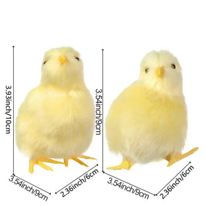 Realistic Chick Decoration Furry Animal Doll Simulation Sound Chicken Soft Plush Toy Easter DIY Miniature Chicken Toys For Kids