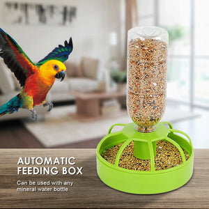 Bird Feeder Dual Purpose Automatic Watering Eight Grid Large Capacity Convenient Chick Bird Parrot Feeding Box Pet Supplies