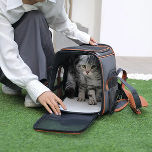 Pet Cat Carrier Backpack Breathable Dog Outdoor Travel Shoulder Bag for Small Dogs Cats Portable Packaging Carrying Pet Supplies