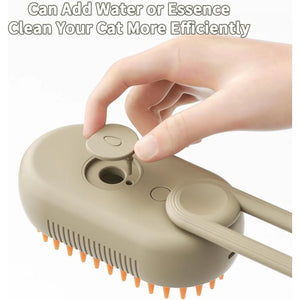 Cat Steam Brush for Shedding and Grooming, 3 in 1 Steamy Cat Brush Self Cleaning Pet Spray Comb for Cat and Dog