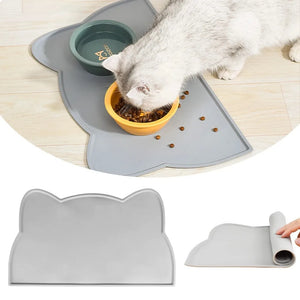 Waterproof Pet Mat for Dogs and Cats Solid Color Silicone Pet Food Feeding Mat Cat Dish Puppy Bowl Feeding & Watering Supplies