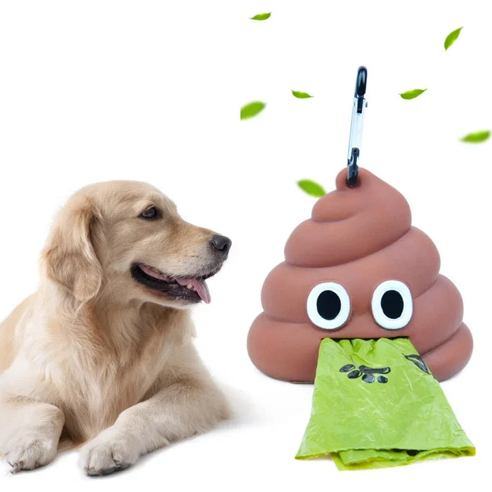 Pet Poop Bag Shit-shaped Dog Cat Waste Bags Portable Dog Poop Dispenser Holder Pet Cleaning Products Outdoor Pets все для собак