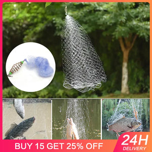 Trap Mesh Fishing Feeder Trap Copper Shoal Cast Gill Feeder Fishing Accessories Sticky Fish Net With Float Trap Ultralight