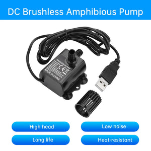 DC5V USB Water Pumps Mini DIY Aquarium Filter Low Noise Brushless Motor Pump Aquarium Accessories Submersible Water Cycle