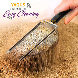 Pet Cleaning Tools Stainless Steel Feces Shovel Net Cat Litter Shovel Reptiles Lizard Sand Shovel Mesh Screen Fecal Spoon