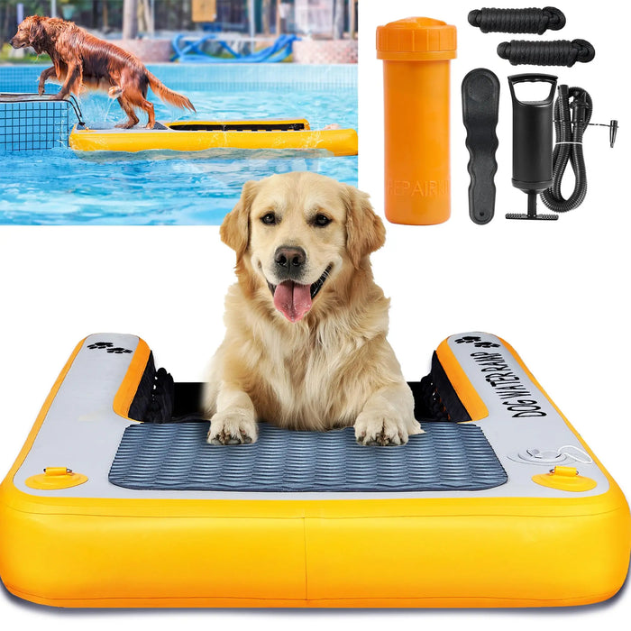 Stock Fast Shipping  120/150cm Inflatable Pup Plank Series Floating Dog Water Ramp Float Ladder For Boats Pools Swimming Pets