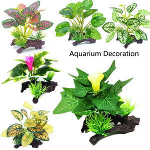 Artificial Underwater Grass Aquarium Fish Tank Simulation Decoration Aquarium Backgrounds Plants Water Grass Accessories Home