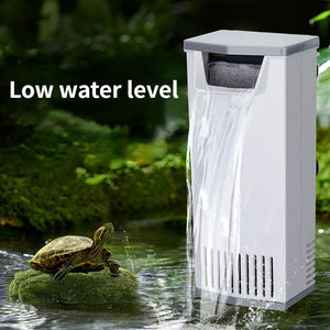 3W 200L/H Waterfall Aquarium Filter Pump Turtle Fish Tank Low Water Level Filter Oxygen Pump Fish Turtle Reptile Supply 220-240V