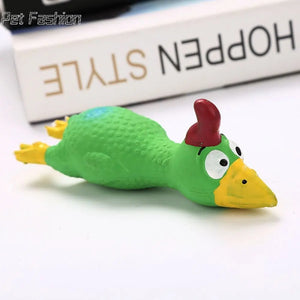 Cute Latex Chicken Shape Pet Squeak Toys Dog Cat Puppy Chew Sound Toys Simulation Screaming Chicken Creative Dog Accessories