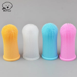 2 Pcs Pet Silicone Finger Brush Portable Pet Mouth Cleaning Finger Toothbrush Chien Accessoires Pour Chiens Pet Products