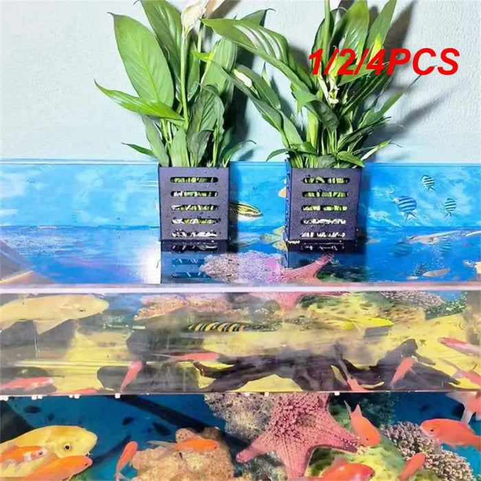 1/2/4PCS Flowerpot Innovative Easy To Install Unique Hanger Aquatic Plant Stand Popular Aquarium Decorations Functional High