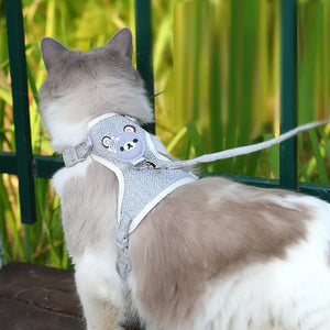 Pet Dog Traction Rope Small Dog Collar Universal Walking Cat Rope Small Bear Backpack Glow Tank Chest Pet Carrier Leash