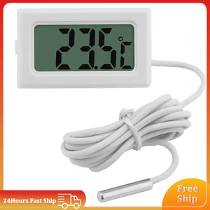 Mini LCD Digital Thermometer With Waterproof Probe Indoor Outdoor Convenient Temperature Sensor For Refrigerator Fridge Aquarium