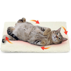 Winter Pet Self-Heating Blanket Fluffy Blanket Dog Cat Warm Sleep Mattress Small Medium Dog Cat Coral Cashmere Bed Pet Supplies