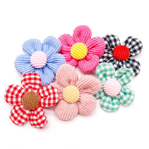 10/20PCS Autumn and Winter Daisy Dog Hair Bows Sunflower Bows Rubber Bands for Small Dogs Colorful Grooming Hair Accessories