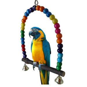 New Colorful Swing Parrot Toy Bird Swing Parrot Stand Squirrels Supplies Bird Cage Accessories Pet Supplies