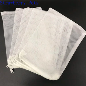 5Pcs Filter Mesh Bag Aquarium Pond For Bio Ball Carbon Media Ammonia Fish Tank Isolation Bag Accessories