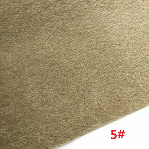 Gold Glitter Leather Sheets Leopard Pattern Suede Synthetic Leather Immitation Horse Fur Fabric Sheets For DIY 21x29CM Y423