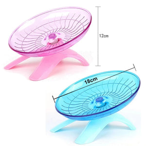 1pcs Pet Hamster Running Wheel Mute Flying Saucer Steel Axle Wheel Running Disc Toys Cage Exercise Small Animals Accessories